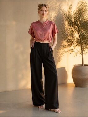 Love Bonito pink mandarin collar top. Size xl worn once.